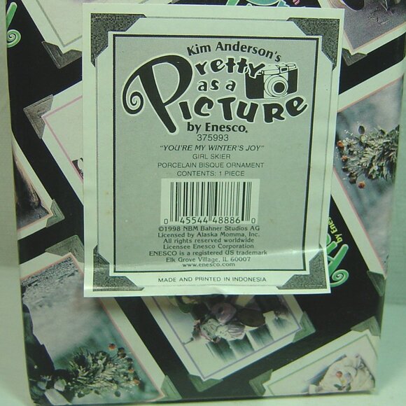 Kim Anderson Pretty as a Picture ornament-"You're My Winter's Joy"-girl skier - Picture 5 of 5